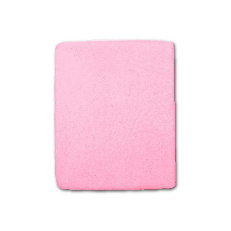 Froté prostěradlo do postýlky růžová