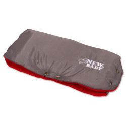 Rukávník na kočárek Classic Fleece grey/red