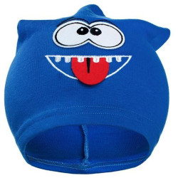 Podzimní dětská čepička New Baby smíšek modrá, 110 (4-5r), Modrá