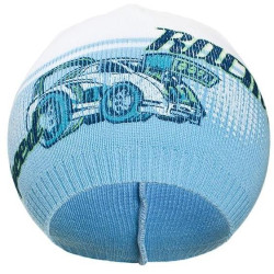 Podzimní dětská čepička New Baby Racing světle modrá, 110 (4-5r), Modrá