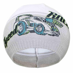 Podzimní dětská čepička New Baby Racing šedá, 110 (4-5r), Šedá