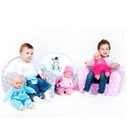 Dětské křeslo New Baby Zebra šedé