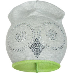 Jarní čepička New Baby sova šedo-zelená, 110 (4-5r), Zelená