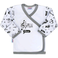 Kojenecká bavlněná košilka New Baby Music, 62 (3-6m), Bílá