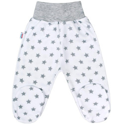 Kojenecké polodupačky New Baby Classic II šedé s hvězdičkami, 50, Šedá