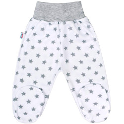 Kojenecké polodupačky New Baby Classic II šedé s hvězdičkami, 56 (0-3m), Šedá