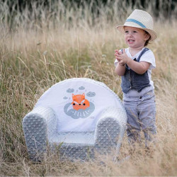 Dětské křeslo z Minky New Baby Liška mátové