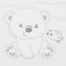 Kojenecká soupravička do porodnice New Baby Sweet Bear bílá, 56 (0-3m), Bílá