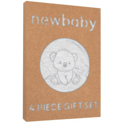 Kojenecká soupravička do porodnice New Baby Sweet Bear šedá, 56 (0-3m), Šedá
