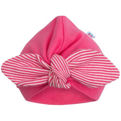 Dívčí čepička turban New Baby For Girls stripes, 86 (12-18m), Růžová