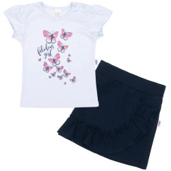 Kojenecké tričko se sukýnkou New Baby Butterflies modrá, 74 (6-9m), Modrá