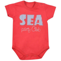 Kojenecké letní body Koala Sea Party červené, 68 (4-6m), Červená