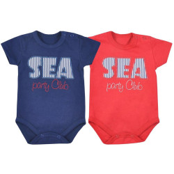 Kojenecké letní body Koala Sea Party červené, 74 (6-9m), Červená