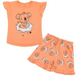 Dětské letní pyžamko New Baby Dream lososové, 62 (3-6m), Dle obrázku