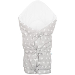 Klasická šněrovací zavinovačka New Baby Hvězdičky šedo-bílá
