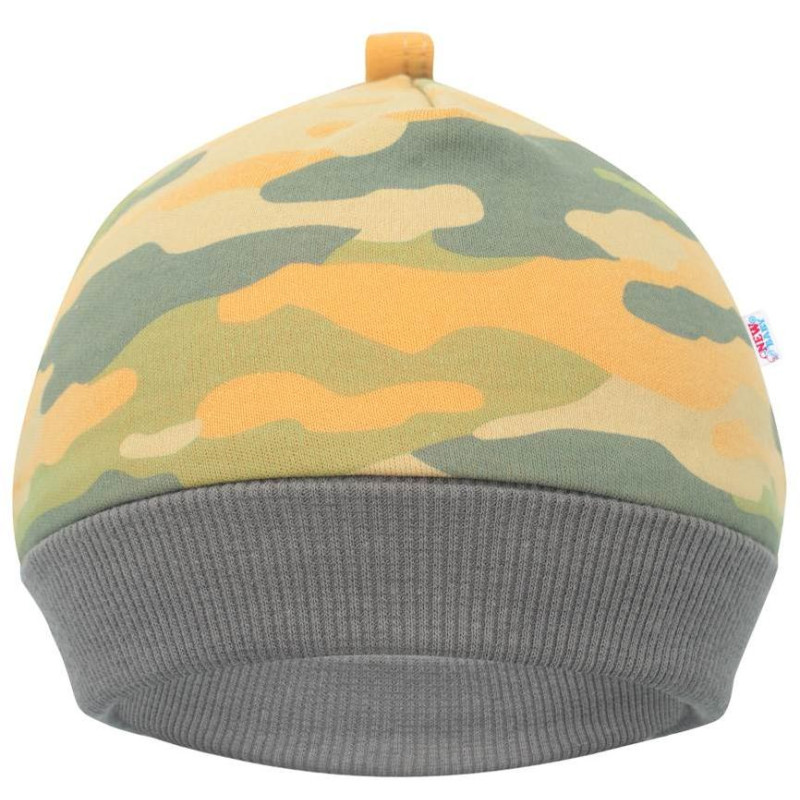 Kojenecká bavlněná čepička New Baby With Love hořčicová, 62 (3-6m), Žlutá