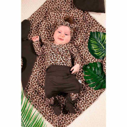 Kojenecká bavlněná košilka Nicol Mia, 62 (3-6m), Hnědá