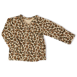 Kojenecká bavlněná košilka Nicol Mia, 68 (4-6m), Hnědá