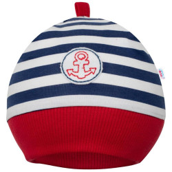 Kojenecká bavlněná čepička New Baby Marine, 80 (9-12m), Modrá