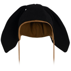 Kojenecká bavlněná čepička s oušky New Baby Favorite černá, 68 (4-6m), Černá