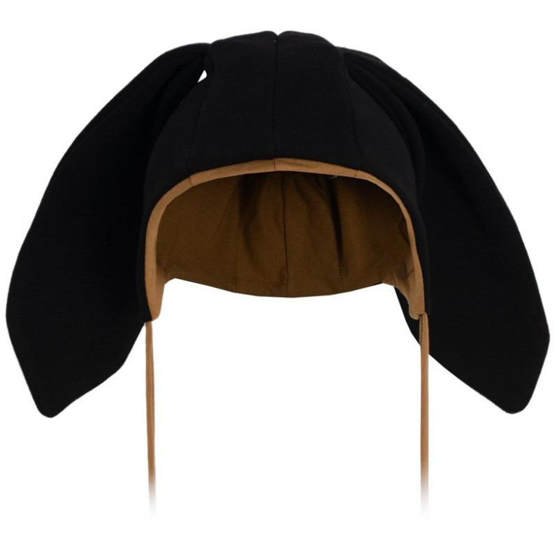 Kojenecká bavlněná čepička s oušky New Baby Favorite černá, 80 (9-12m), Černá