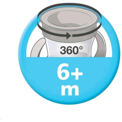 Dětský hrníček Mini Magic NUK 360° s víčkem zelená