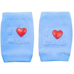 Dětské nákoleníky New Baby s ABS I Love Mum and Dad modré, Modrá