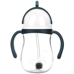 Kouzelná láhev s brčkem a závažím Akuku 280 ml bílá