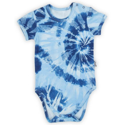Kojenecké bavlněné body s krátkým rukávem Nicol Tomi modrá, 68 (4-6m), Modrá