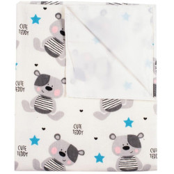 Nepromokavá flanelová podložka New Baby Cute Teddy