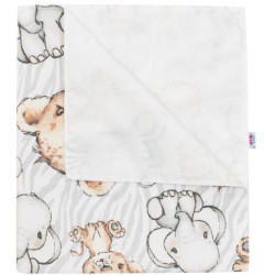 Nepromokavá flanelová podložka New Baby zoo