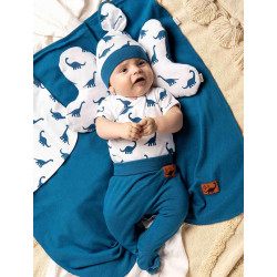 Kojenecká bavlněná čepička-šátek Nicol Ivo, 80/86, Modrá