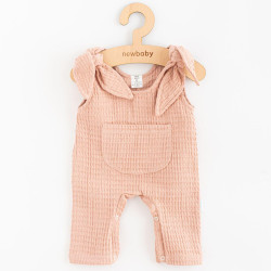Kojenecké mušelínové lacláčky New Baby Comfort clothes růžová, 86 (12-18m), Růžová