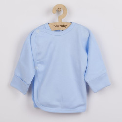 Kojenecká košilka s bočním zapínáním New Baby světle modrá, 56 (0-3m), Modrá