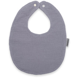 Mušelínový dětský bryndák New Baby grey