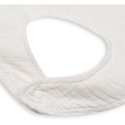Mušelínový dětský bryndák New Baby white
