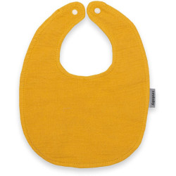 Mušelínový dětský bryndák New Baby mustard