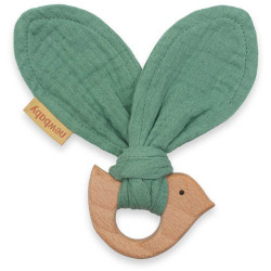 Dětské kousátko s ptáčkem New Baby Bird mint
