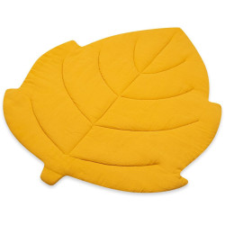 Mušelínová hrací deka New Baby Leaf mustard