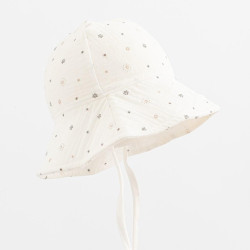 Kojenecký mušelínový klobouček New Baby Zora, 86 (12-18m), Bílá