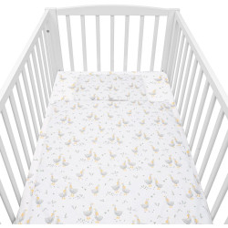 Bavlněný set do postýlky s výplní New Baby Husičky 90x120cm