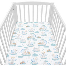 Bavlněné prostěradlo do postýlky New Baby Dráček 120x60cm