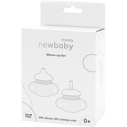 Dětský silikonový hrneček 2v1 New Baby zelený