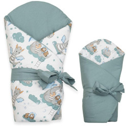 Oboustranná dětská zavinovačka New Baby Dráček 80x80 cm