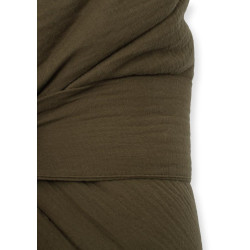 Mušelínová šněrovací zavinovačka New Baby olive