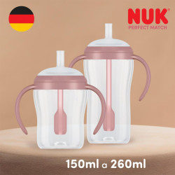 Kojenecká láhev NUK Perfect Match na učení s brčkem BEAR 260 ml