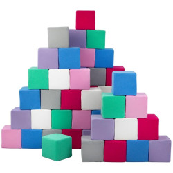 Pěnové kostky-sada 45 velkých pěnových kostek Pyramida uni
