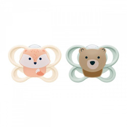 Dudlík NUK Perfect Match Air FOX/BEAR 0-2m 2ks box