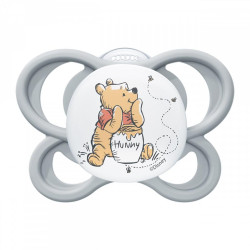 Dudlík NUK Perfect Match Air Disney Medvídek Pú 0-6 měsíců grey