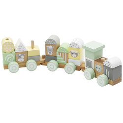 Dřevěný vláček s kostkami Baby Mix Baby Mix